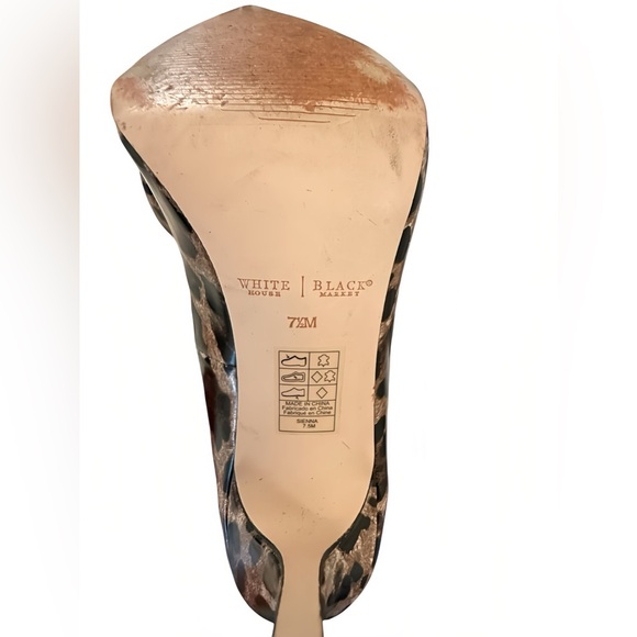 White House Black Market Sienna Leopard Animal Print Stiletto Heels W’s Size 7.5 - Picture 5 of 8